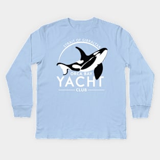 Orca Bay Yacht Club - reverse white Kids Long Sleeve T-Shirt